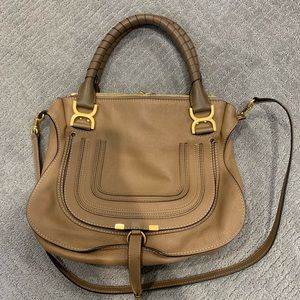 Chloe ‘Medium Marcie’ leather bag in “nut”